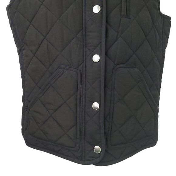 Lauren Ralph Lauren Puffer Vest Full Zip Snap Womens M Paisley Lining Sleeveless - Picture 6 of 10